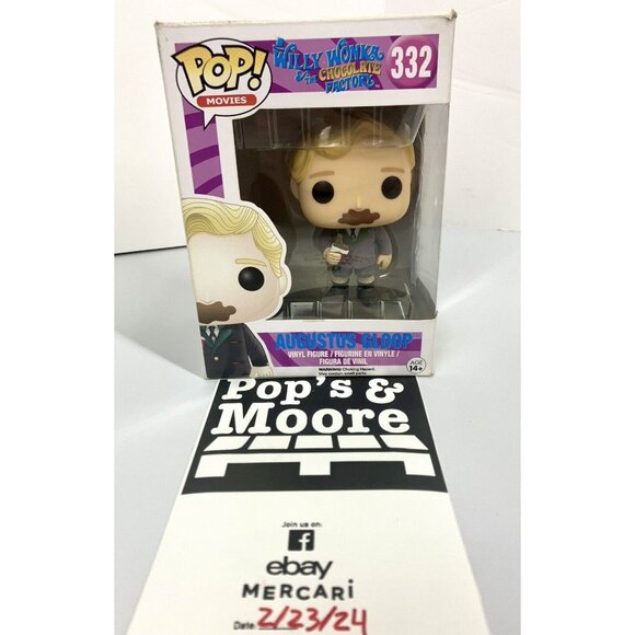Funko Pop! Willy Wonka: Augustus Gloop 332 Vaulted Vinyl Figure With Damaged Box - Picture 3 of 16
